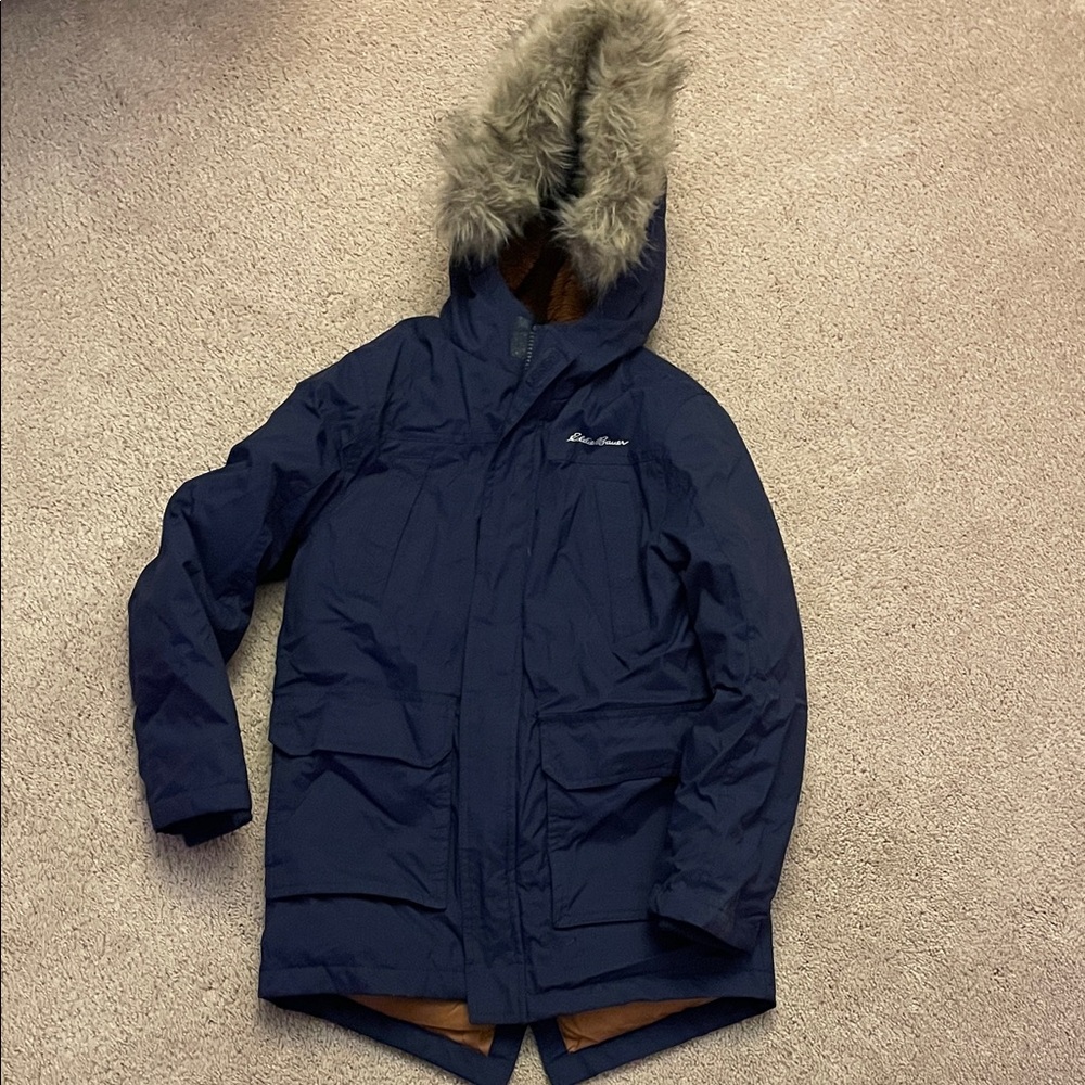 Eddie Bauer boys S 7/8 down winter coat